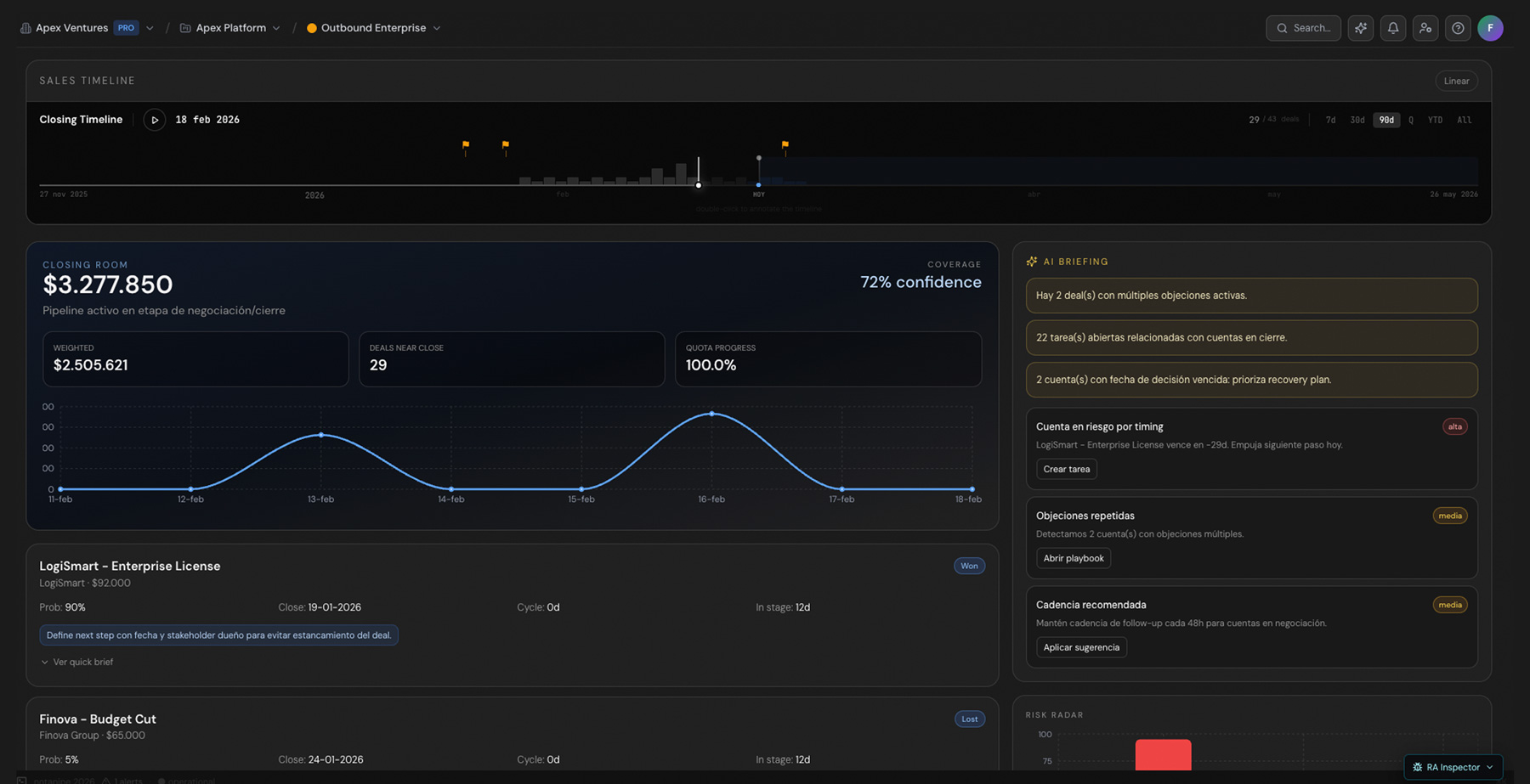 Motion Builder — visual canvas for designing sales processes